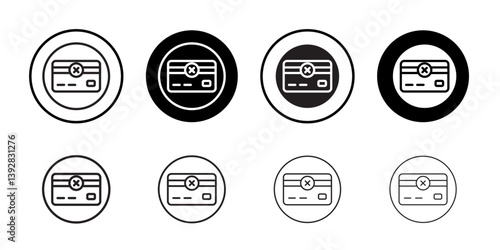 Payment cancel icon vector logo set collection for web app ui