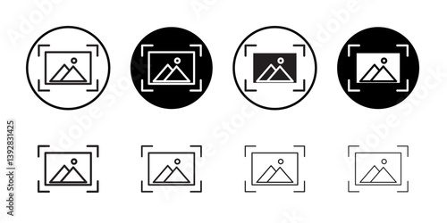 Picture snapshot icon vector logo set collection for web app ui