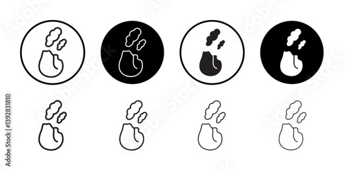 pollution icon vector logo set collection for web app ui