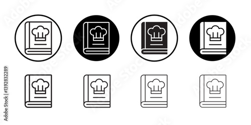 recipe book icon vector logo set collection for web app ui