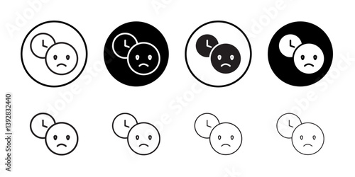 Regret expression icon vector logo set collection for web app ui