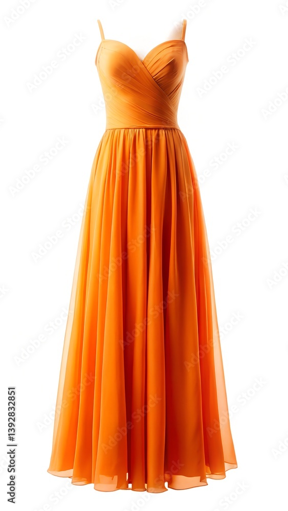 orange dress isolated on white orange dress isolated on white