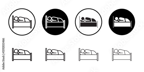 Sleep Icon vector logo set collection for web app ui