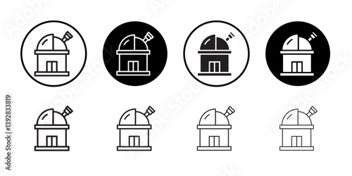 Space observatory icon vector logo set collection for web app ui