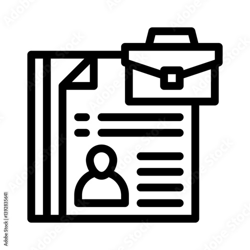 work experience line icon