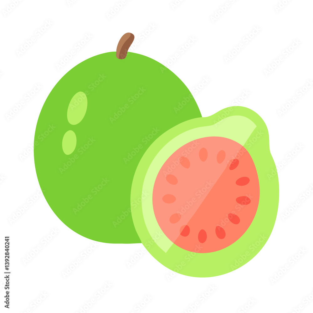 Fototapeta premium Guava Icon for Fruity Inspirations