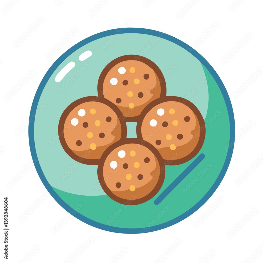 Fototapeta premium Delicious Meatball Culinary Icon