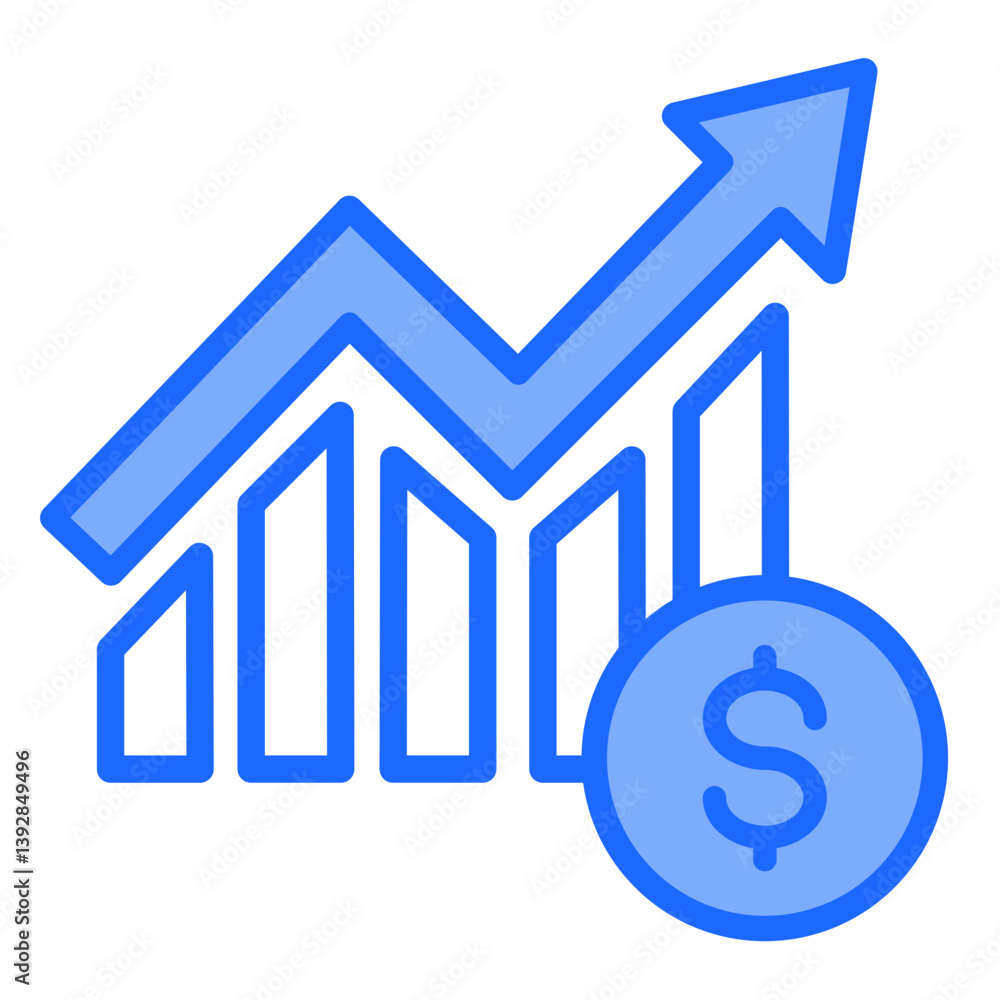 Stock Market Trends Icon Element For Design Stock Market Trends Icon Element For Design