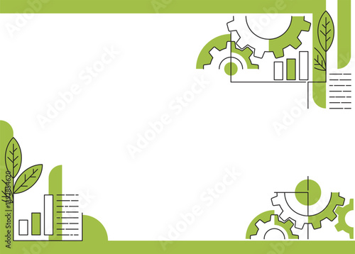 Slideshow or report template, ecology thread. Top and bottom margins of layout