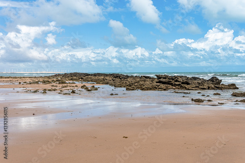 Canoa Quebrada Beach at Aracati in Ceara Brazil. Bay Coastline. Coast Travel. Vacations Landscape