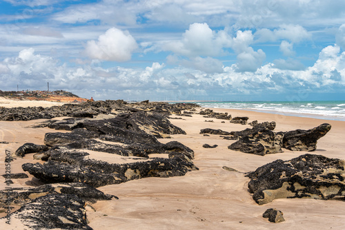 Canoa Quebrada Beach at Aracati in Ceara Brazil. Bay Coastline. Coast Travel. Vacations Landscape