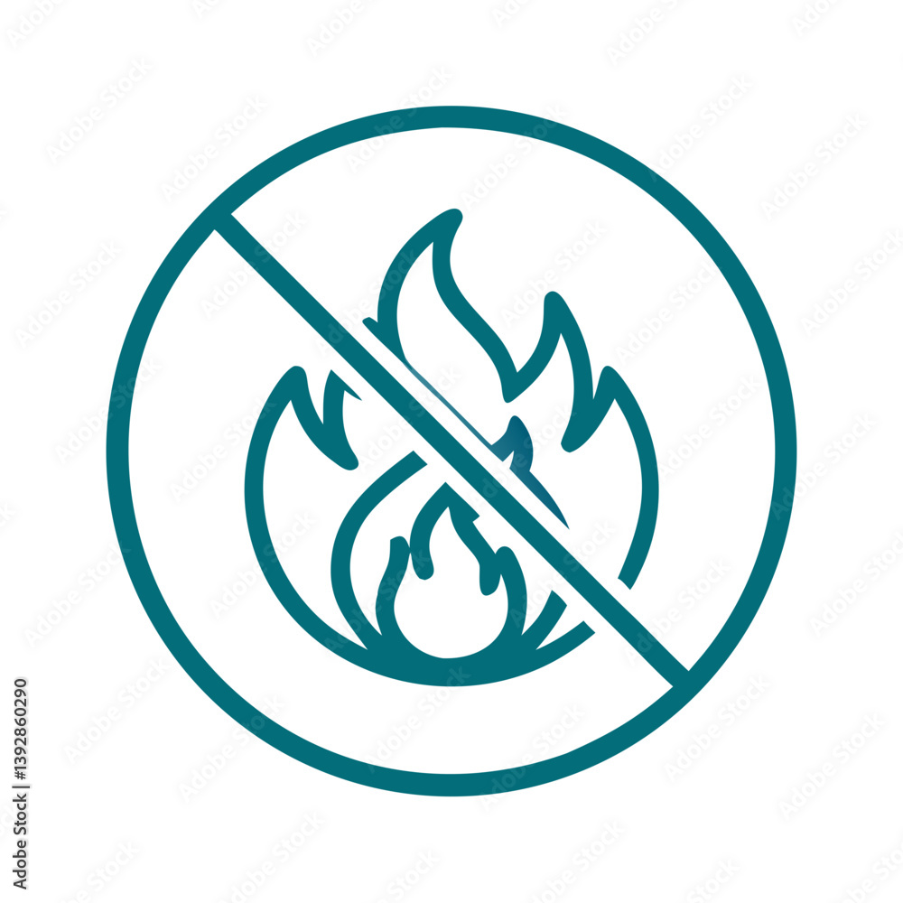 No Fire Icon for Fire Safety, Campgrounds, and Wildfire Prevention Signage No Fire Icon for Fire Safety, Campgrounds, and Wildfire Prevention Signage