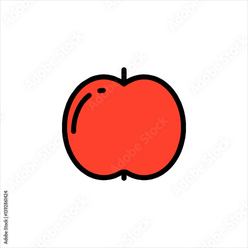 red apple vector illustration