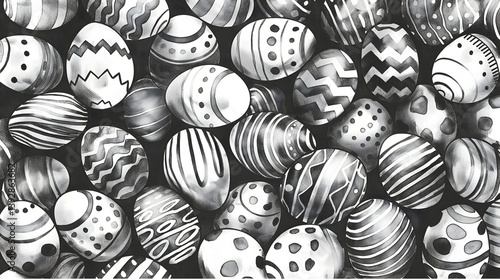 Black and White Easter Eggs