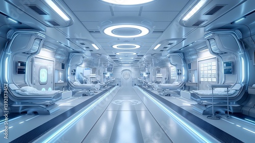 Obraz na płótnie Futuristic Medical Corridor w salonie