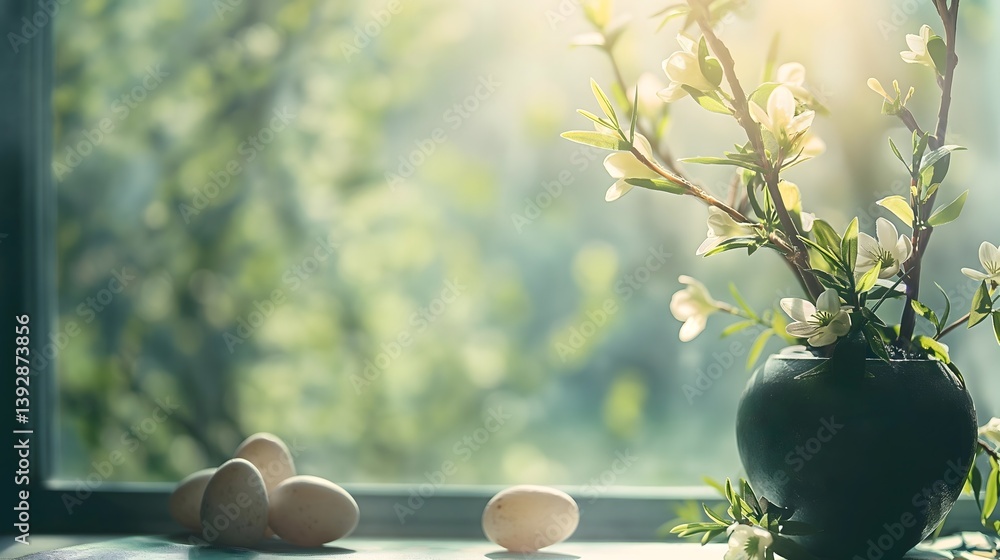 Springtime Windowsill Arrangement