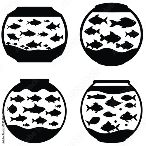 A seamless pattern of black and white silhouettes of vases with decorative elements like flowers, hearts, and skulls, in a cartoon style, perfect for banners, cards, or wallpaper