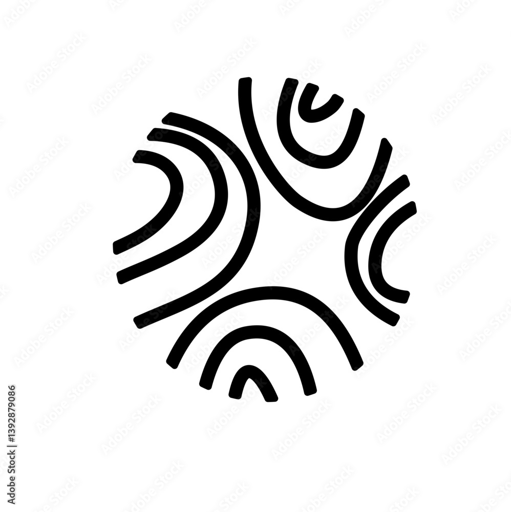 Obraz premium Topographic pattern lines