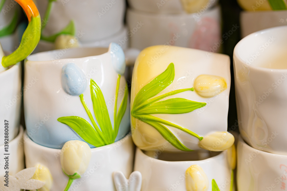 Easter decorations, spring decorations in store