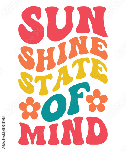 Sun shine state of mind Retro Summer SVG Bundle, Summer Svg, Beach Svg, Summertime svg, Funny Beach Quotes, Summer Quotes Svg, Svg files for cricut, Svg Bundle