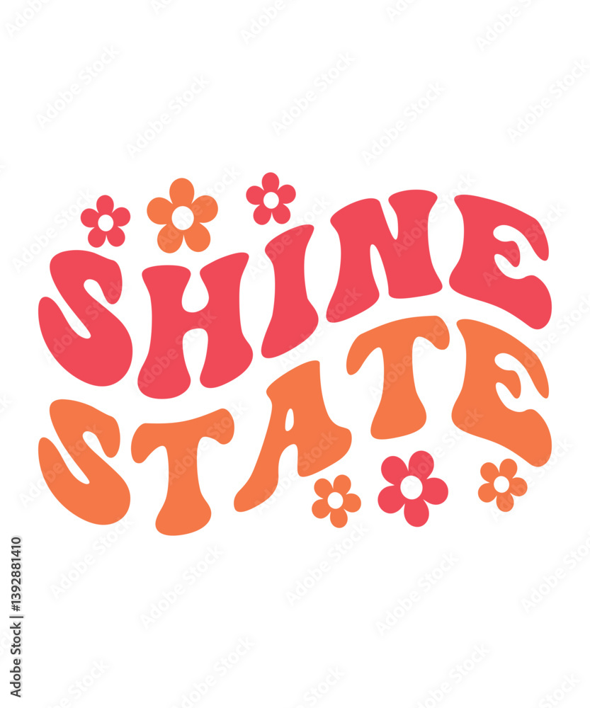Fototapeta premium shine state Retro Summer SVG Bundle, Summer Svg, Beach Svg, Summertime svg, Funny Beach Quotes, Summer Quotes Svg, Svg files for cricut, Svg Bundle