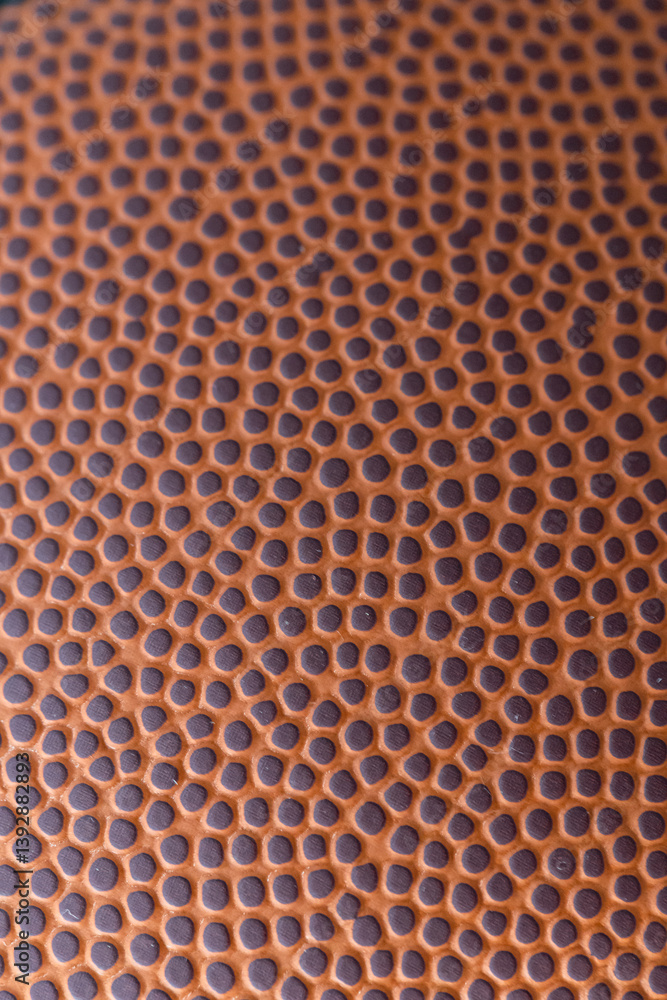 Closeup of basketball textured background