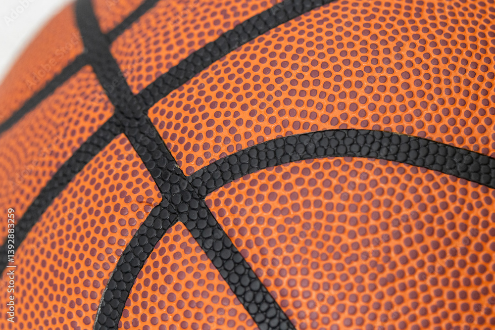 Closeup of basketball textured background