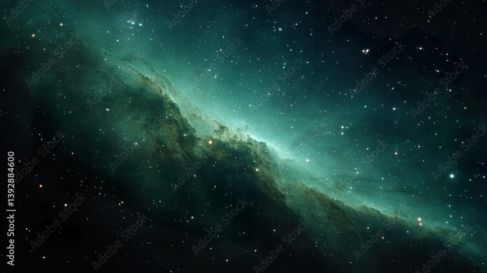 Fototapeta premium Dreamy Deep Space: Expansive Starfield with Intricate Nebulae for Imaginative Sci-Fi and Cosmic Art Projects. 