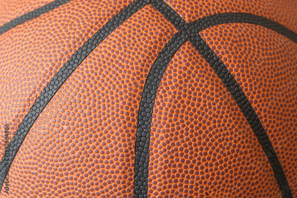 Closeup of basketball textured background