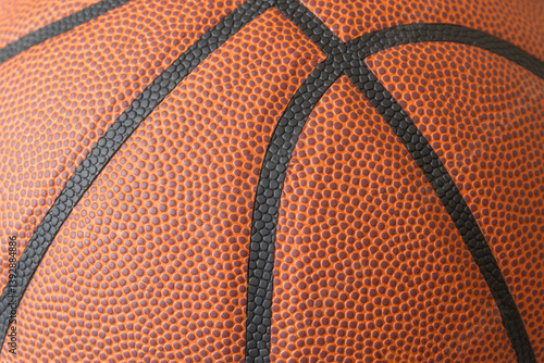 Obraz na płótnie Closeup of basketball textured background w salonie