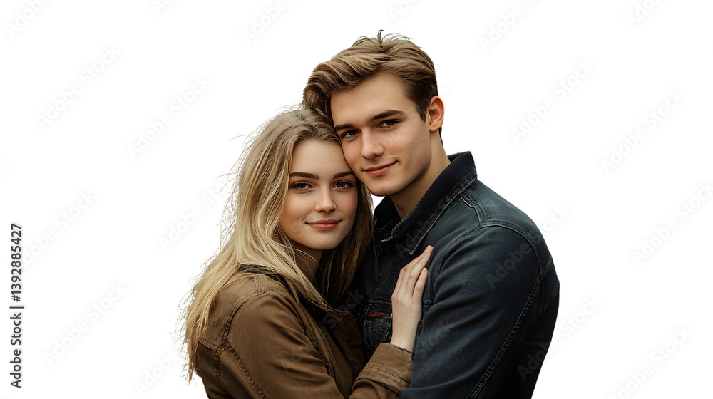 Professional image of friends or partners posing together in a casual and friendly manner