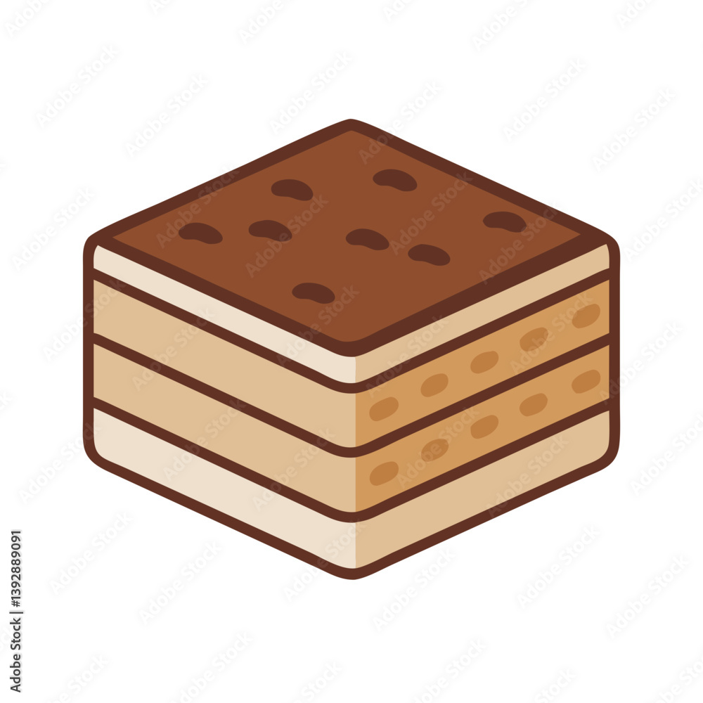 Tiramisu Icon for Italian Cuisine Tiramisu Icon for Italian Cuisine