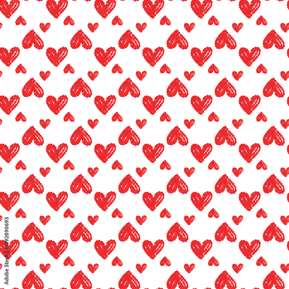 Modern Hearts Seamless Vector Pattern Design Modern Hearts Seamless Vector Pattern Design
