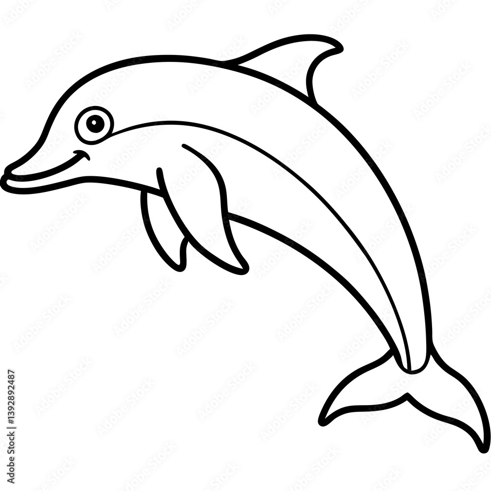 Minimalist Dolphin Line Art Vector Minimalist Dolphin Line Art Vector
