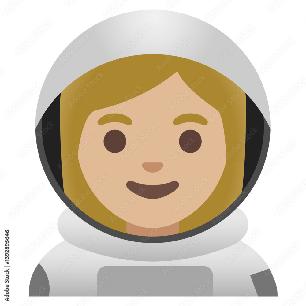 Obraz premium Female Astronaut Emoji 