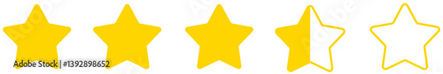 3,5 yellow star rating icon