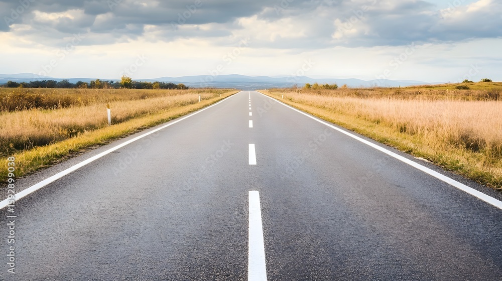 Endless Road Leading to Open Horizon, Symbolizing Boundless Possibilities Endless Road Leading to Open Horizon, Symbolizing Boundless Possibilities