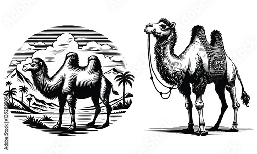 camel in the desert