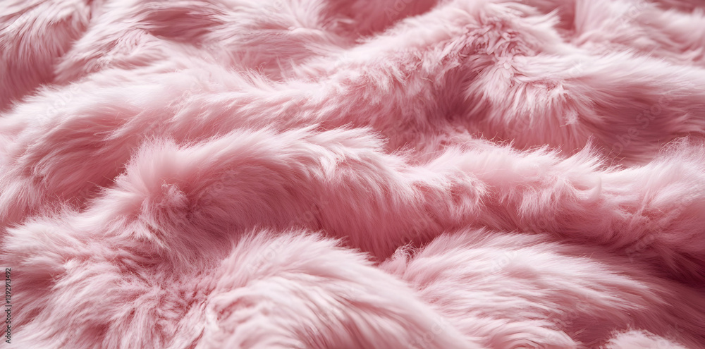 Soft Pink Faux Fur Texture with Fluffy Waves and Delicate Feathers in Natural Lighting Soft Pink Faux Fur Texture with Fluffy Waves and Delicate Feathers in Natural Lighting