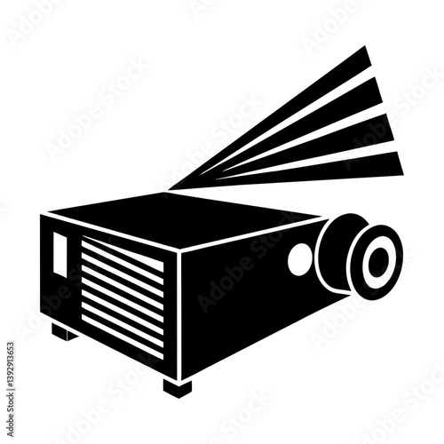 Projector svg vector image for presentation movie screen display technology equipment silhouette