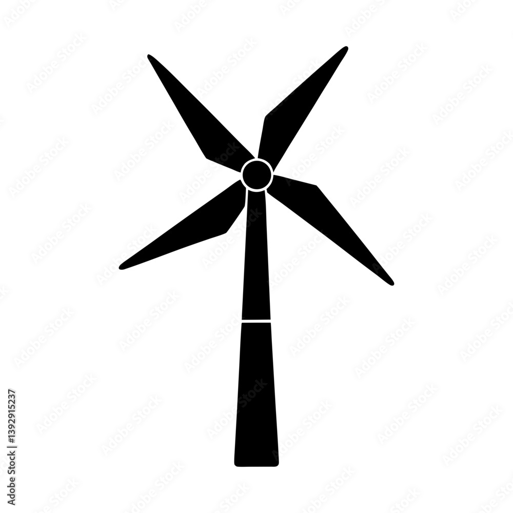 Windmill turbine renewable energy generator power electricity ecological silhouette Windmill turbine renewable energy generator power electricity ecological silhouette