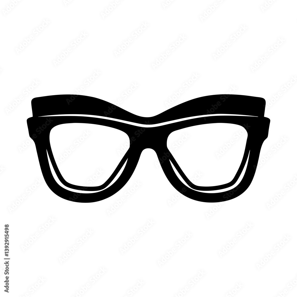 Fototapeta premium Glasses eyewear eyeglasses spectacles vision optical fashion accessory eye care style silhouette