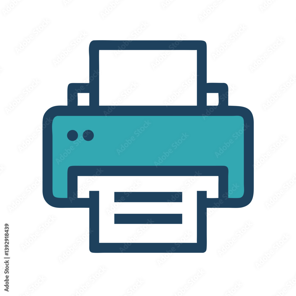 Printer Icon Representing Print Function Icon Design Printer Icon Representing Print Function Icon Design