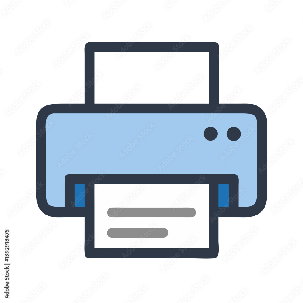 Printer Icon Representing Print Function Icon Design Printer Icon Representing Print Function Icon Design