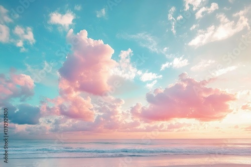 Pastel sunset over the ocean
