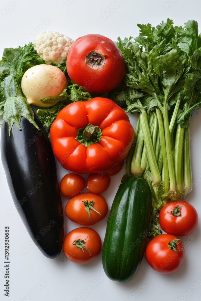 Various mixed fresh organic vegetable in Spring