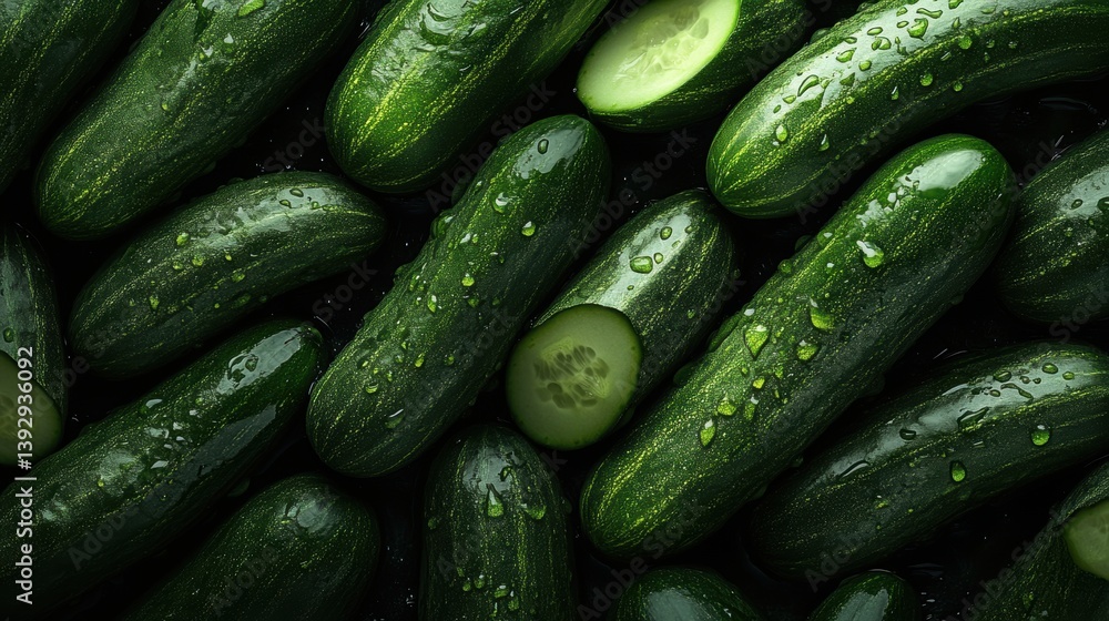 fresh organic cucumber in Spring