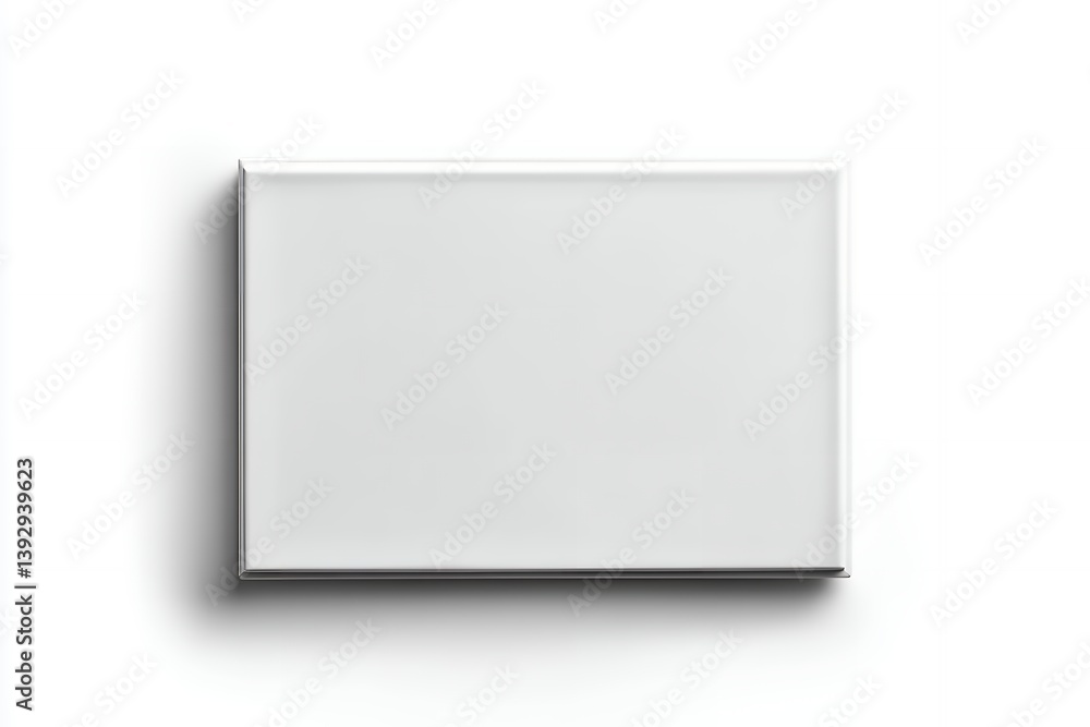 Blank White Canvas Box Mockup on White Background Blank White Canvas Box Mockup on White Background