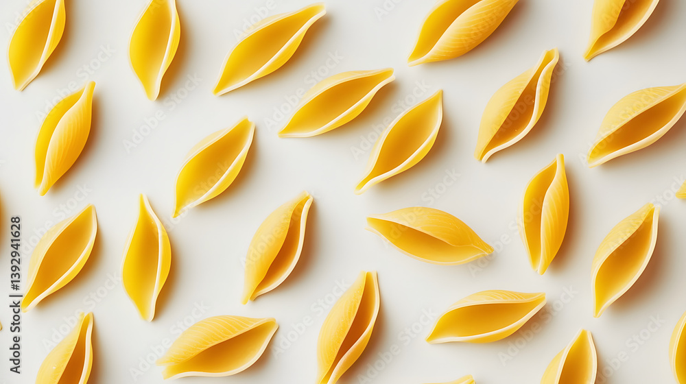 Penne pasta arranged neatly on a white, smooth surface, showing off their tubular shape and smooth texture. Penne pasta arranged neatly on a white, smooth surface, showing off their tubular shape and smooth texture.