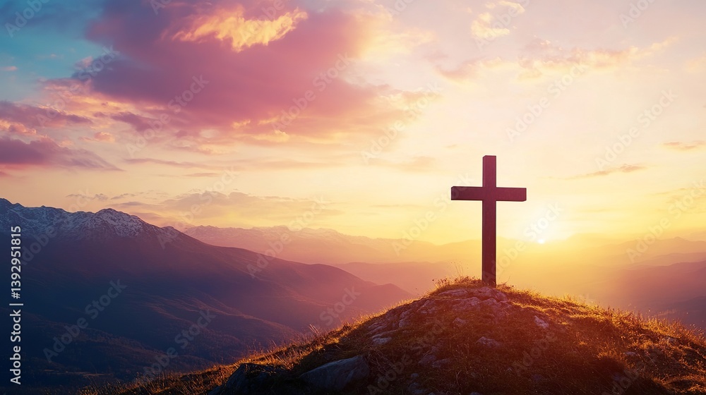 Christian cross on hill at sunset wallpaper background religious symbol faith hope love jesus christ god 4k Christian cross on hill at sunset wallpaper background religious symbol faith hope love jesus christ god 4k